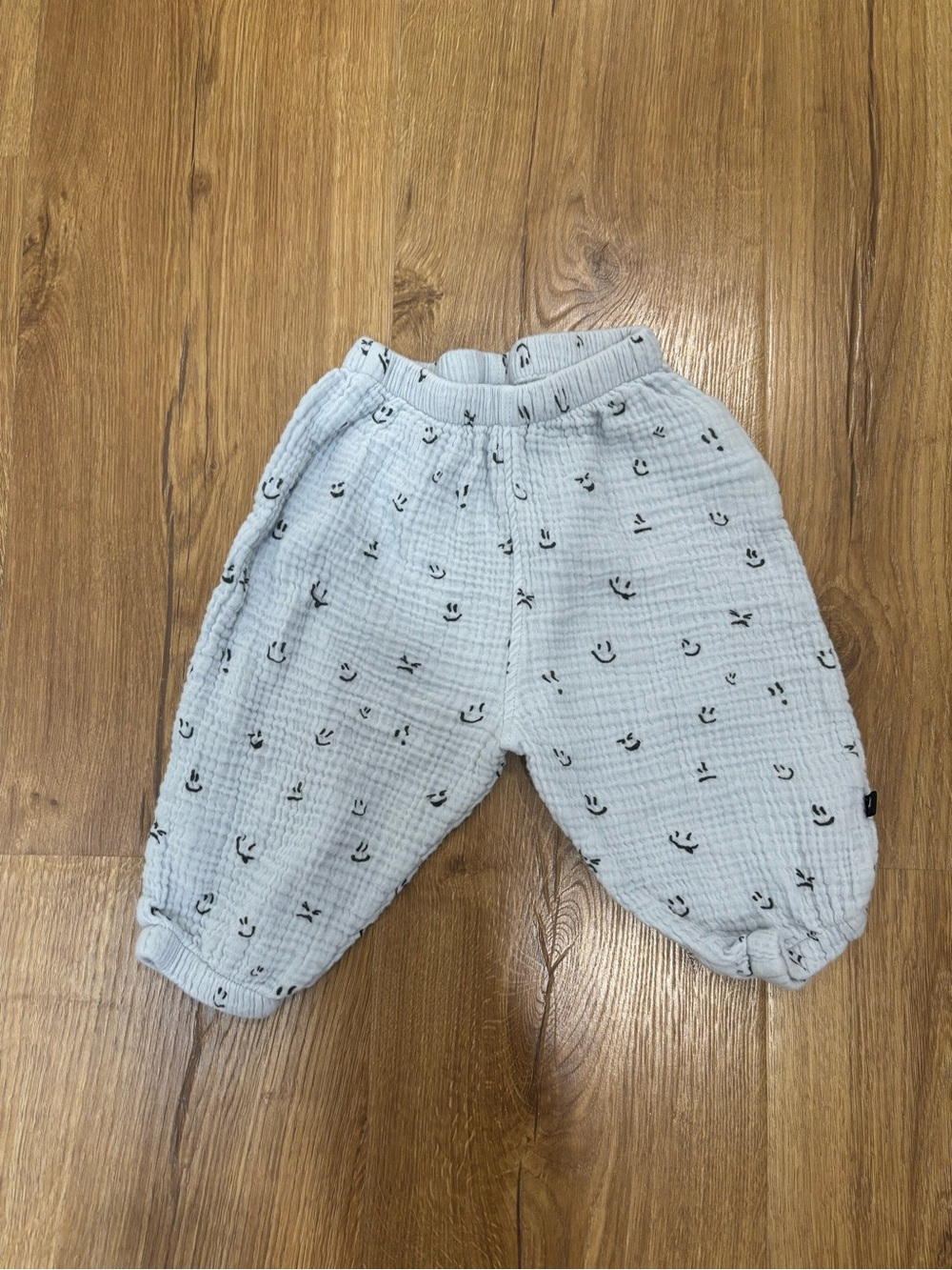 Molo Cotton Gauze Smiley Face Jogger Pants